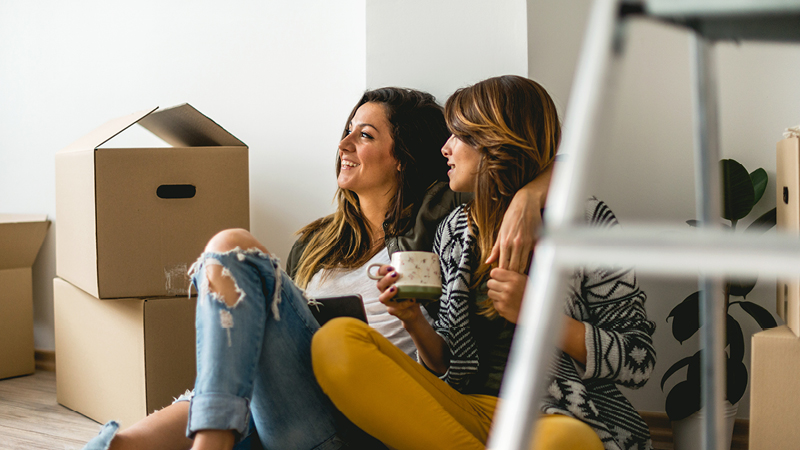Couple moving house