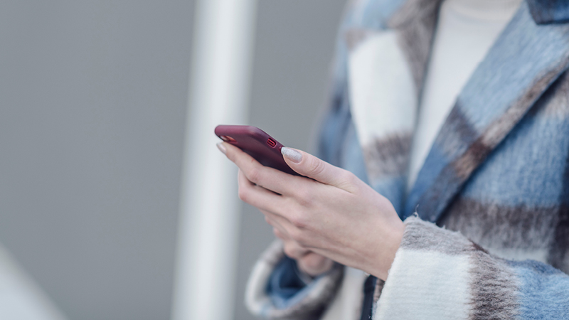 Person using mobile phone