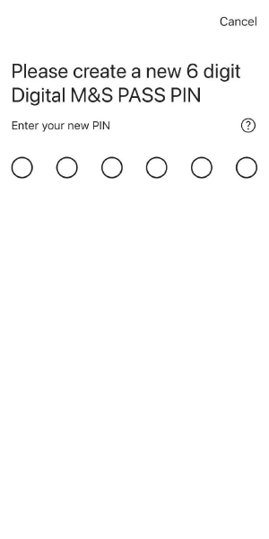 Create 6-digit PIN screen from the app