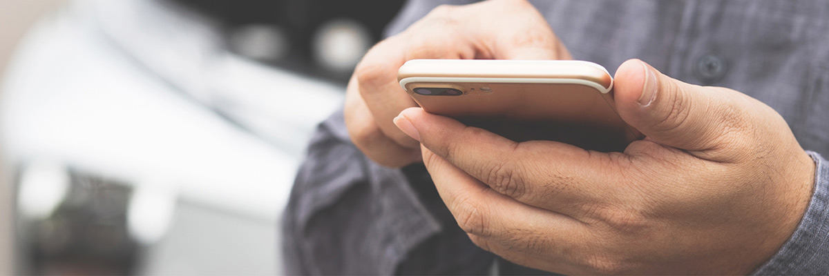 Holding mobile phone