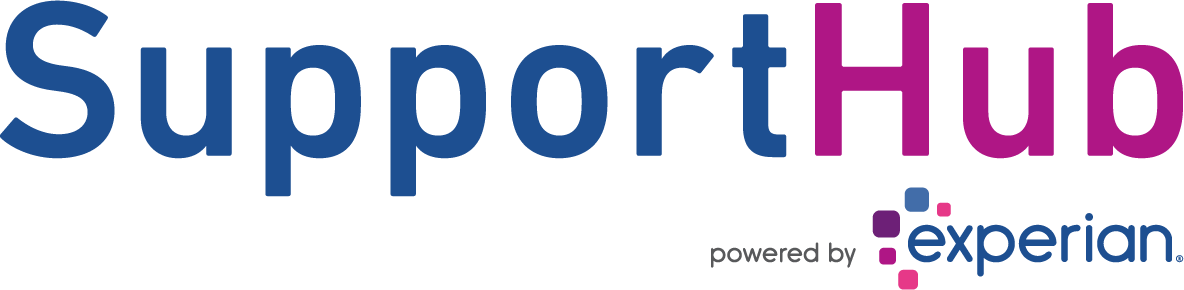 Support Hub. Powered by experian