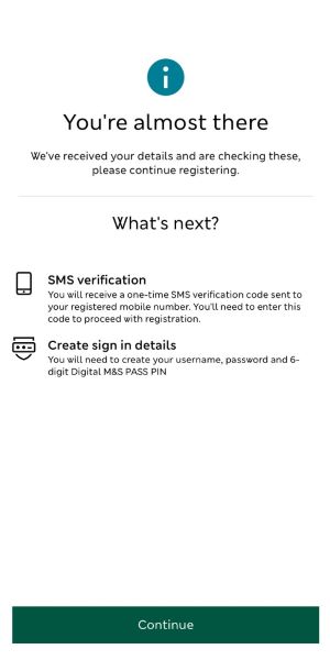 Complete screen from the app
